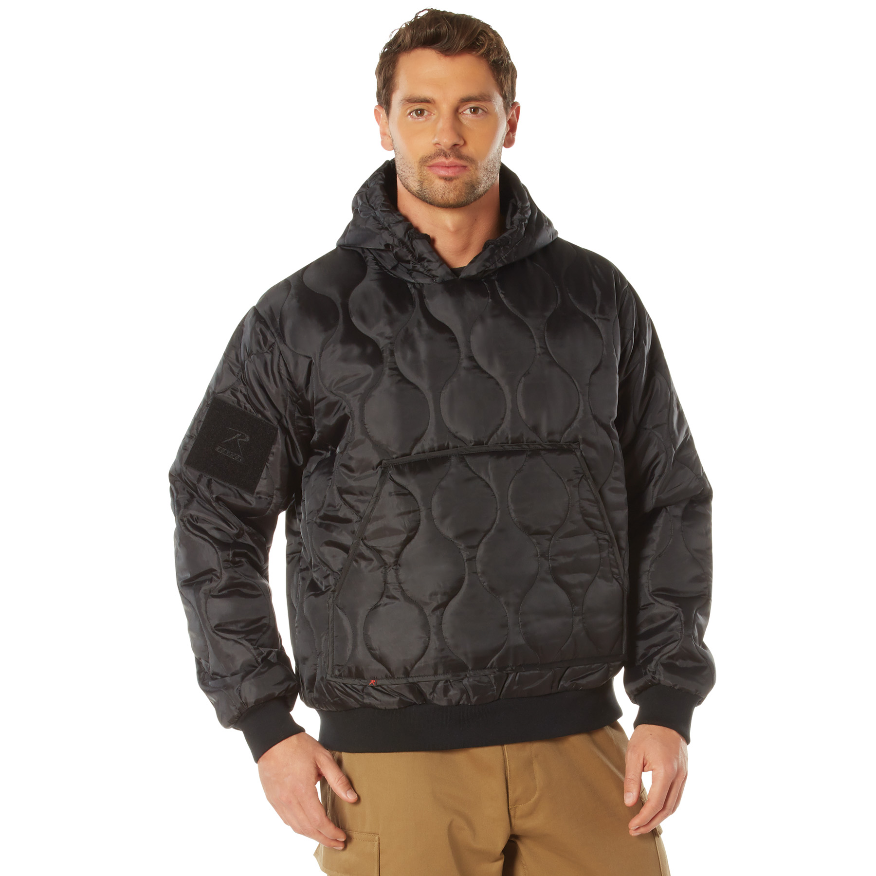 Rothco Rothco Quilted Woobie Hooded Sweatshirt - Black, Medium