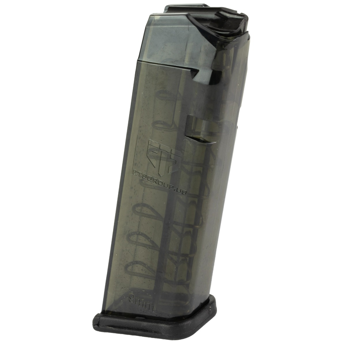 ETS 9mm 10rd Glock Magazine, Carbon Smoke - SMK-GLK-17-10