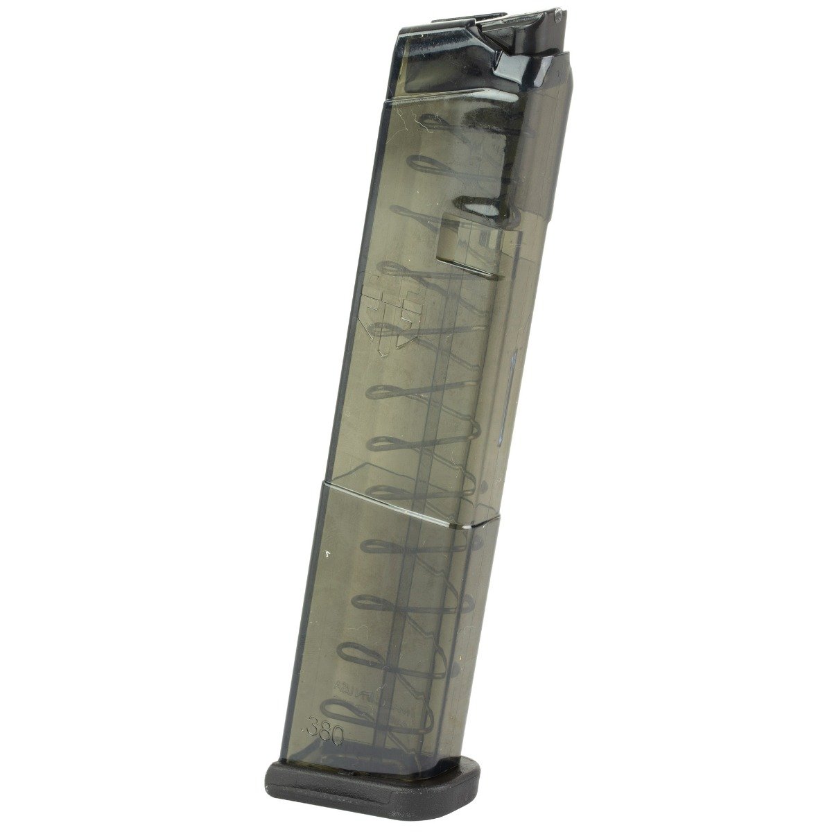 ETS .380 Mag 12rd Glock Magazine, Carbon Smoke - SMK-GLK-42-12