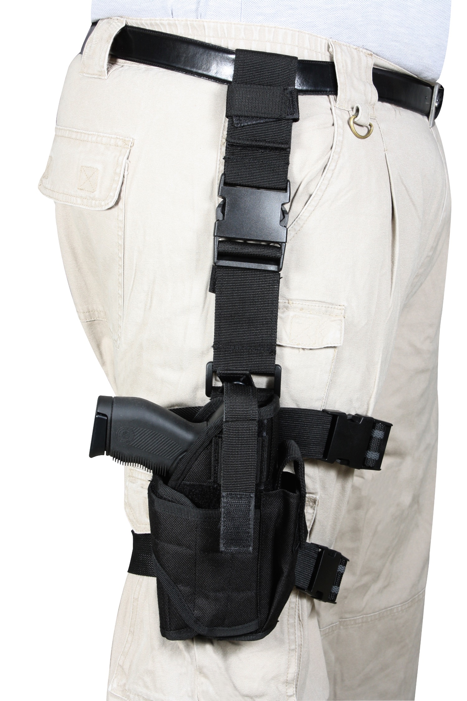 Rothco Rothco Deluxe Adjustable Universal Drop Leg Tactical Holster - Black