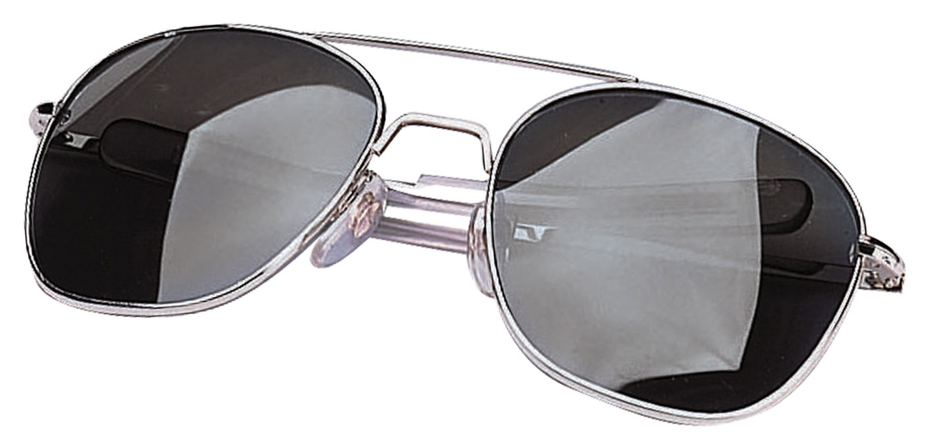 Rothco Rothco G.I. Type Aviator Sunglasses - Chrome - Smoke, 58 Mm
