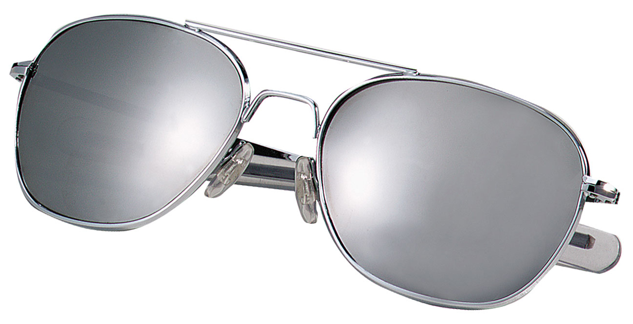 Rothco Rothco G.I. Type Aviator Sunglasses - Chrome - Mirror, 58 Mm