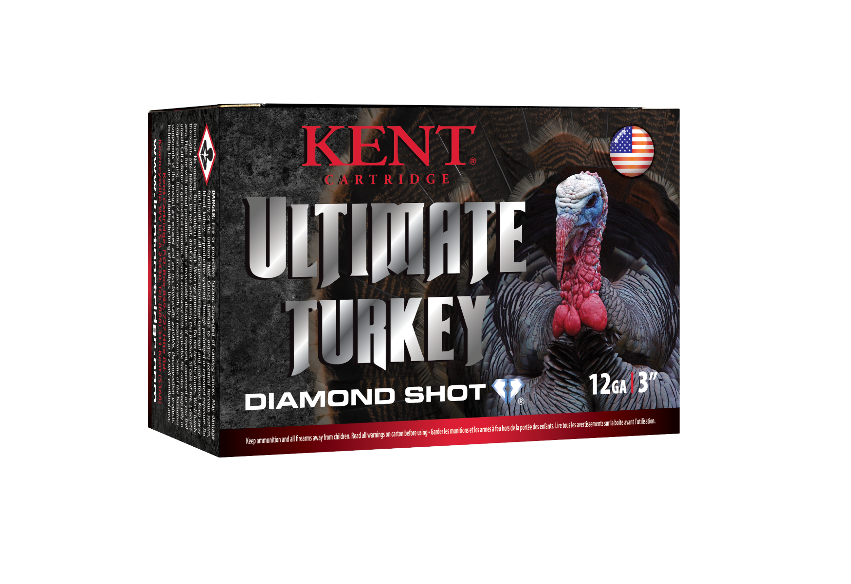 Kent 12ga Ultimate Turkey 3in #5 1 3/4-5-1 3/4 OZ-C123TK50-5 - Kent