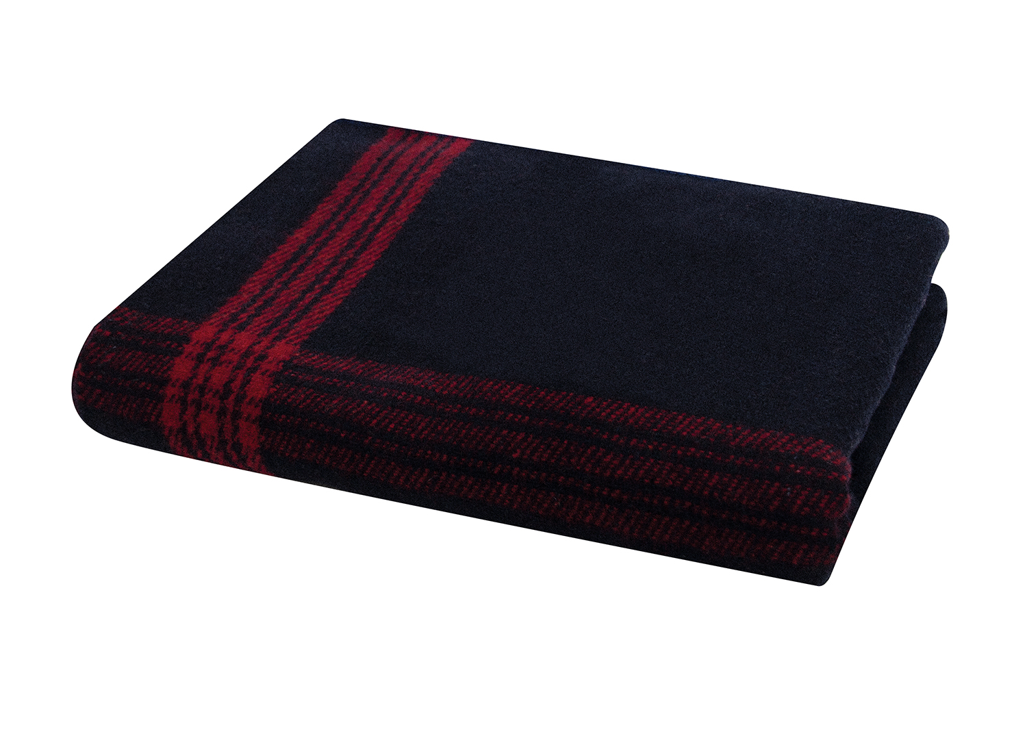 Rothco Rothco Striped Outdoor Wool Blanket - Navy Blue - Red