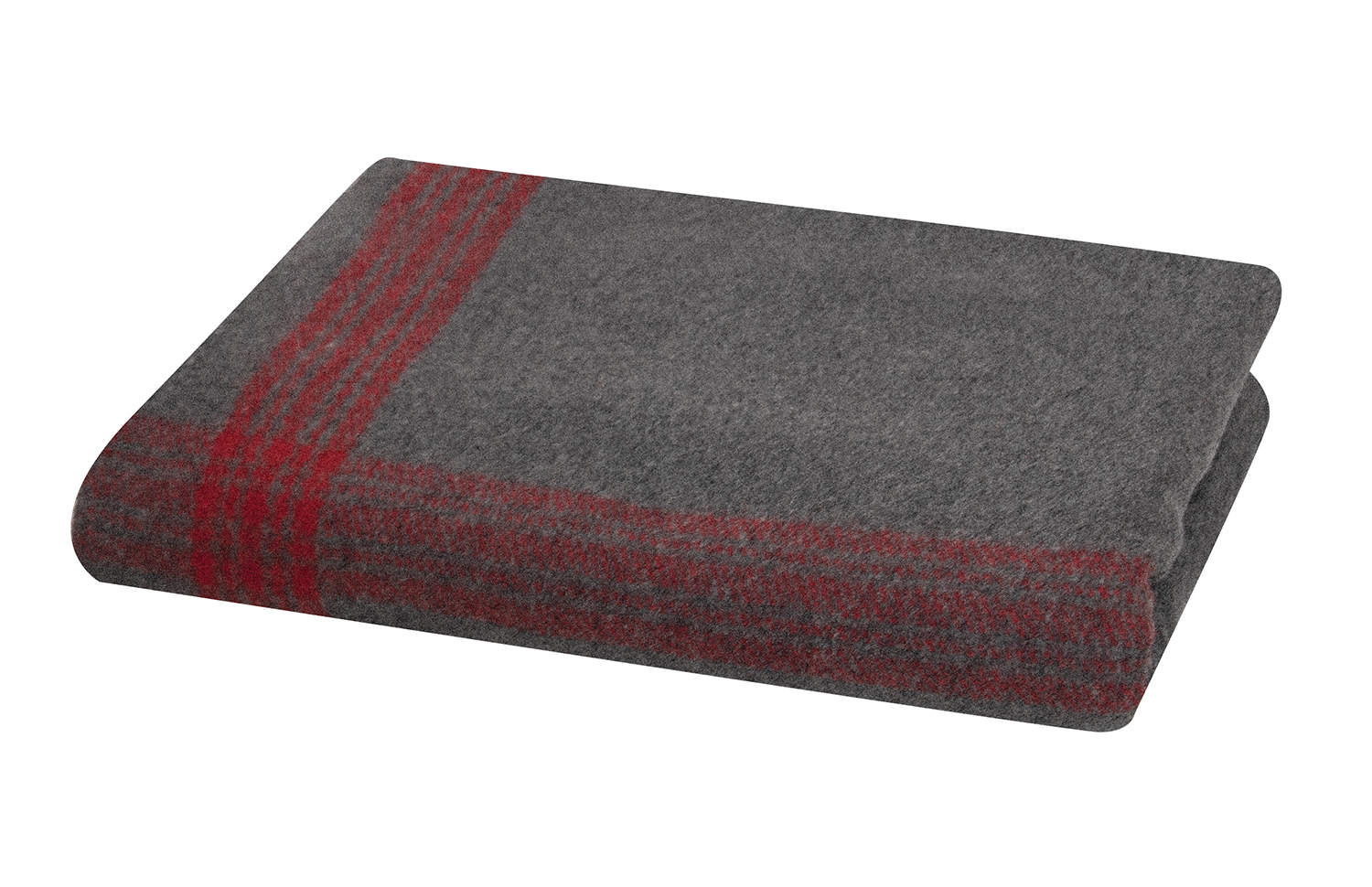 Rothco Rothco Striped Outdoor Wool Blanket - Grey - Red