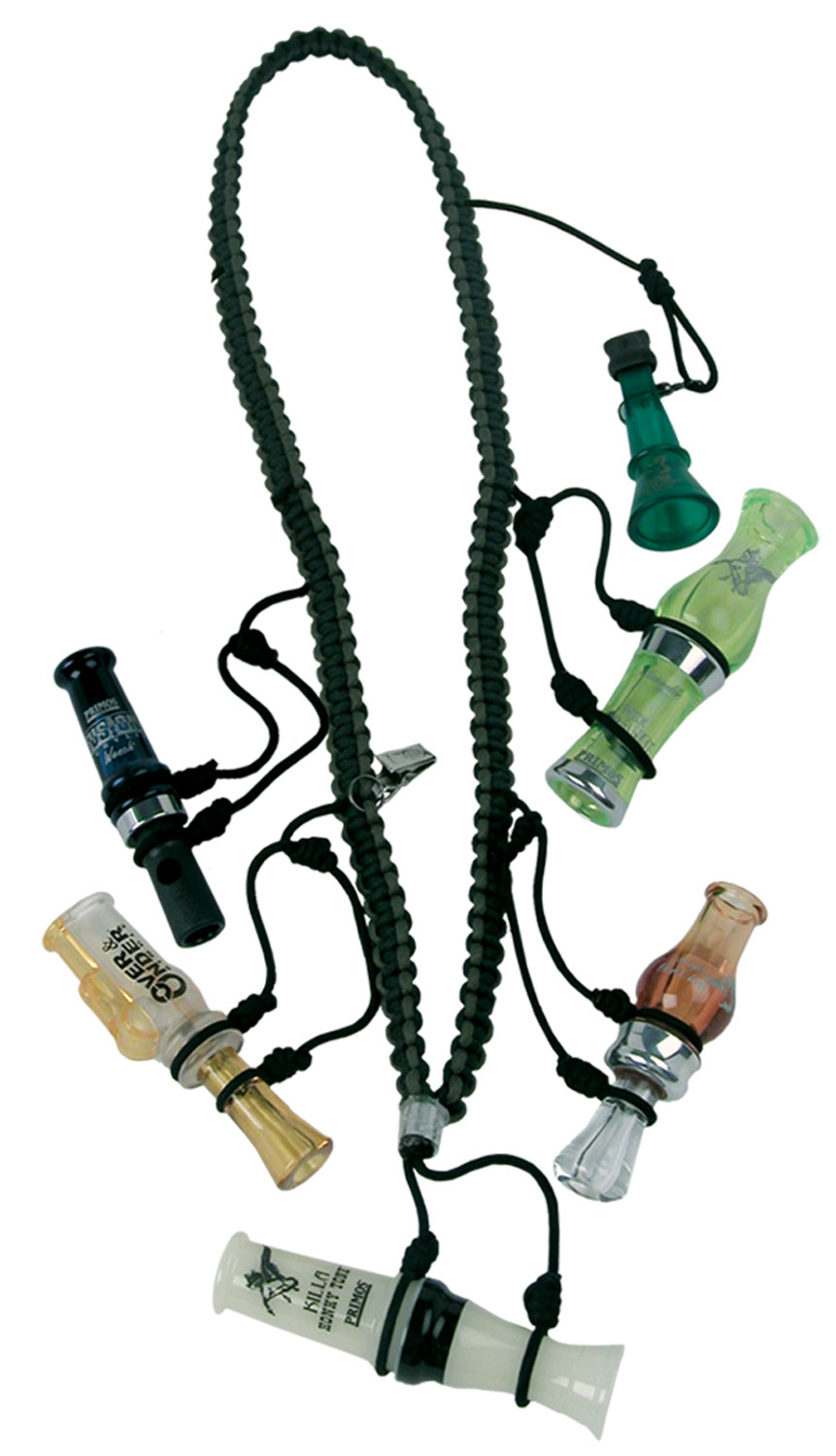 Primos Waterfowler's Nylon 5-Call Lanyard, Black - 69628 - Primos
