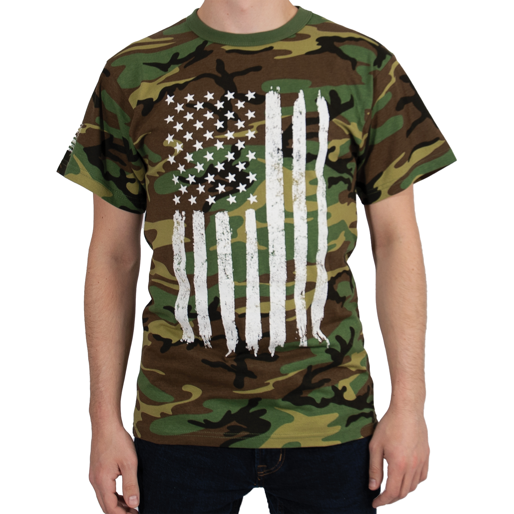 Rothco Rothco Camo Us Flag T-Shirt - Woodland Camo, 3X-Large