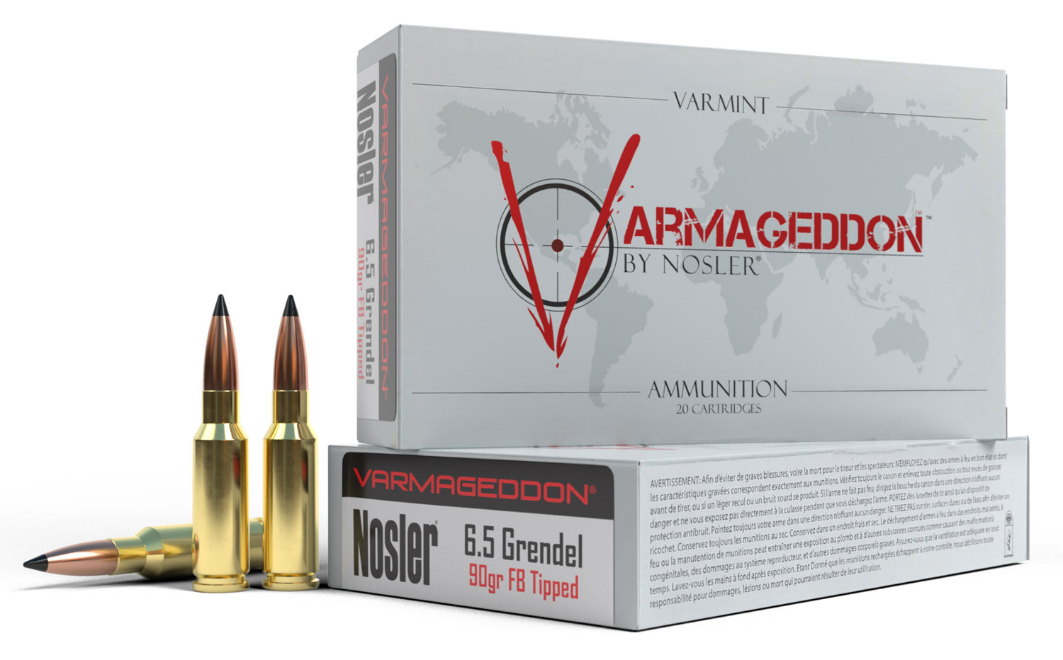 Nosler 6.5 Grendel 90 grain Varmageddon Rifle Ammo, 20/Box - 65182