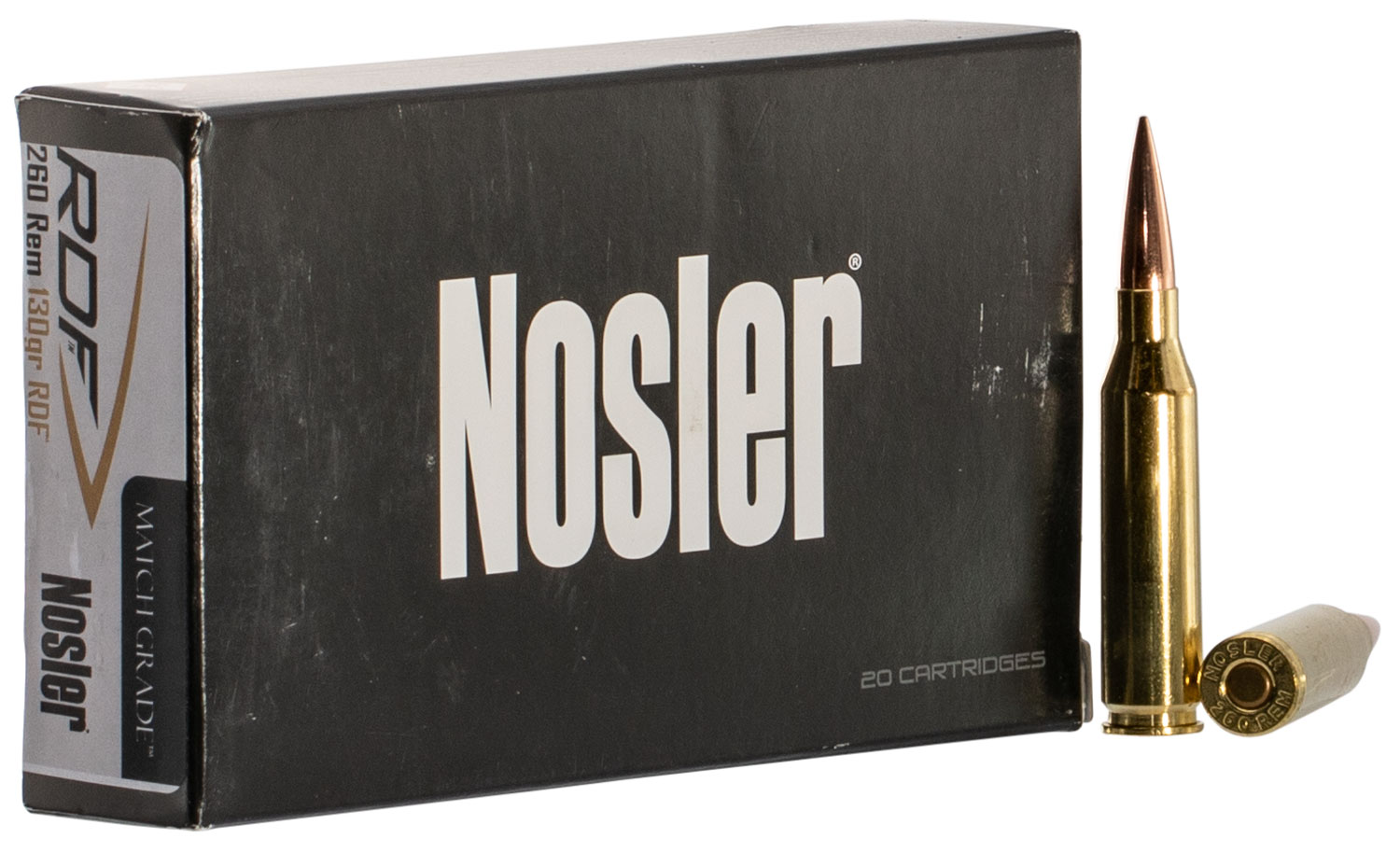 Nosler Match Grade 130 gr RDF .260 Rem Ammo, 20/box - 60138