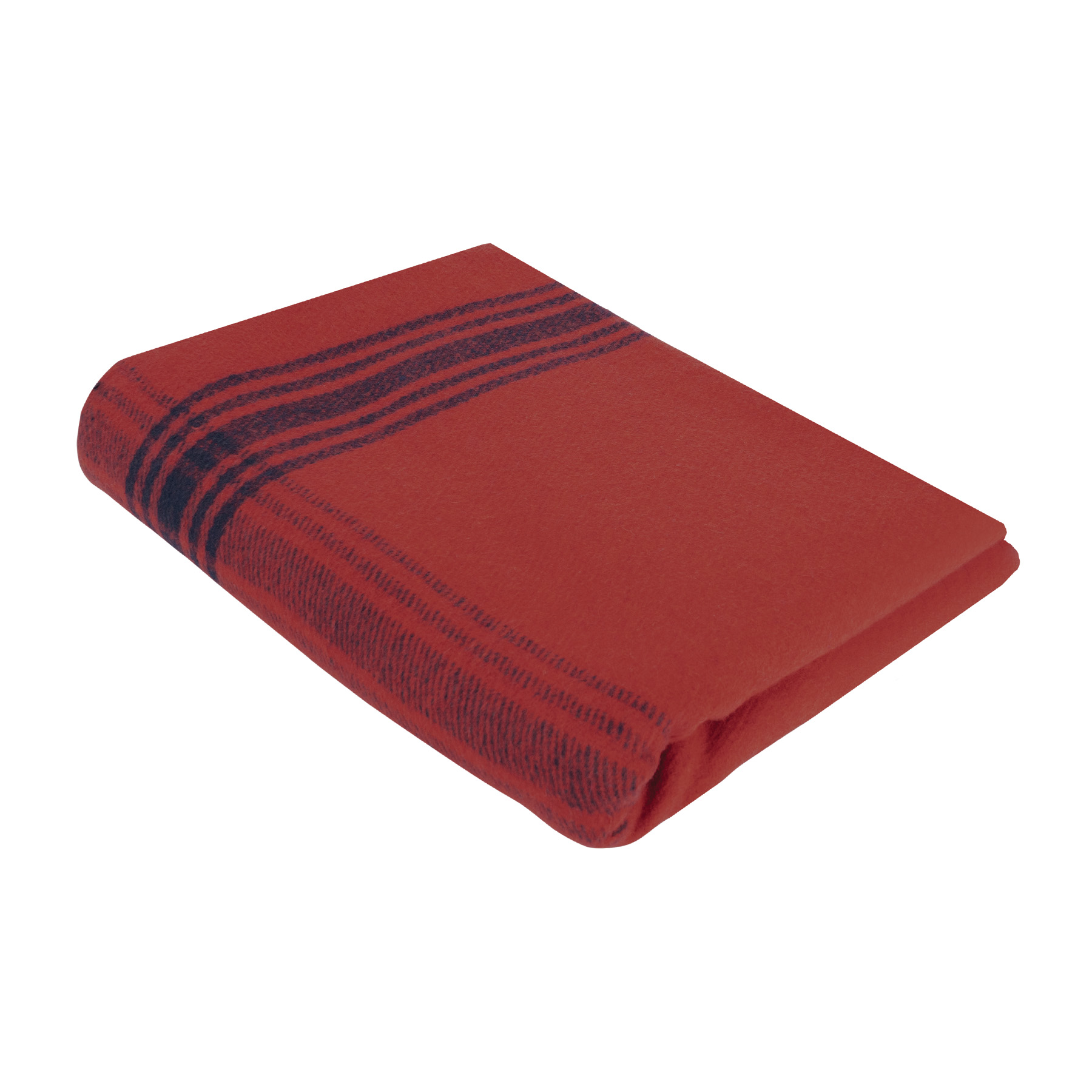 Rothco Rothco Striped Outdoor Wool Blanket - Red - Navy Blue
