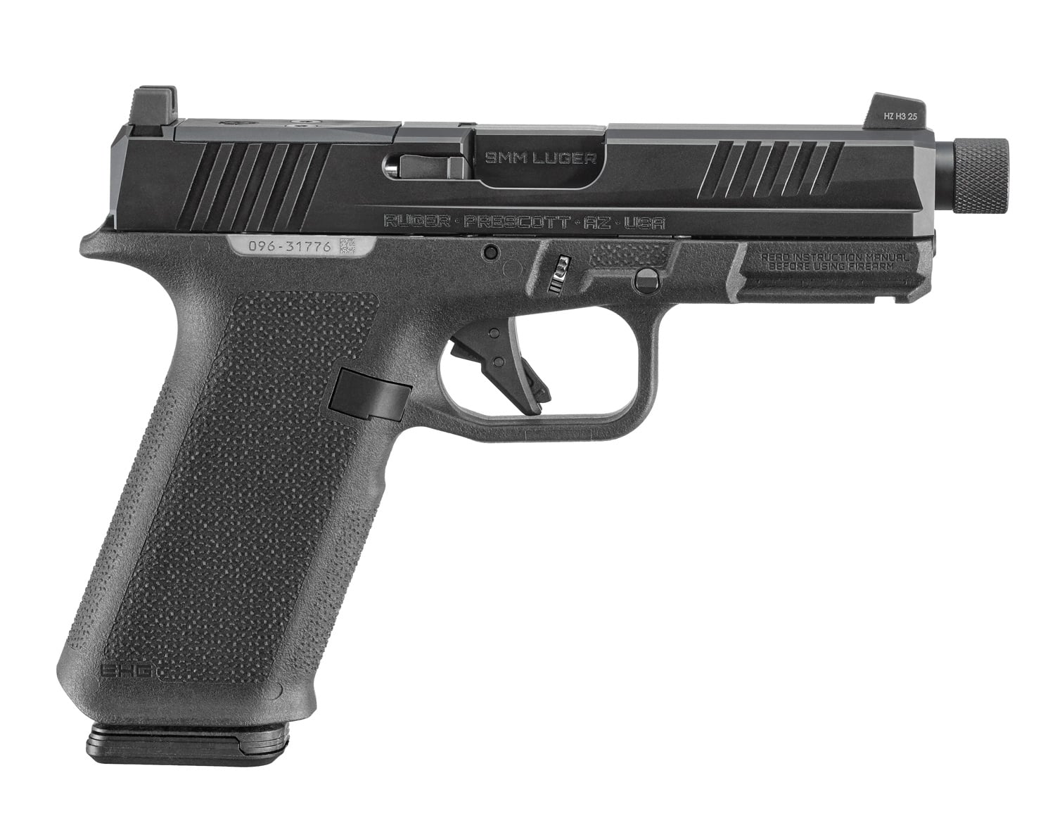 Ruger RXM 4.5" TB 9mm O.R. (2)17rd Handgun, Black - 19445 - Ruger