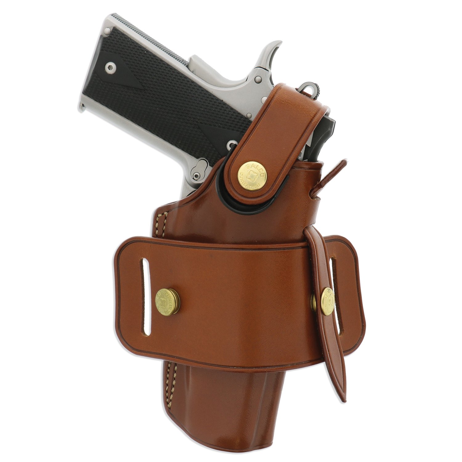 Galco Ironhide 1911 Leather OWB Holster Ambidextrous, Tan - IRO212 - Galco