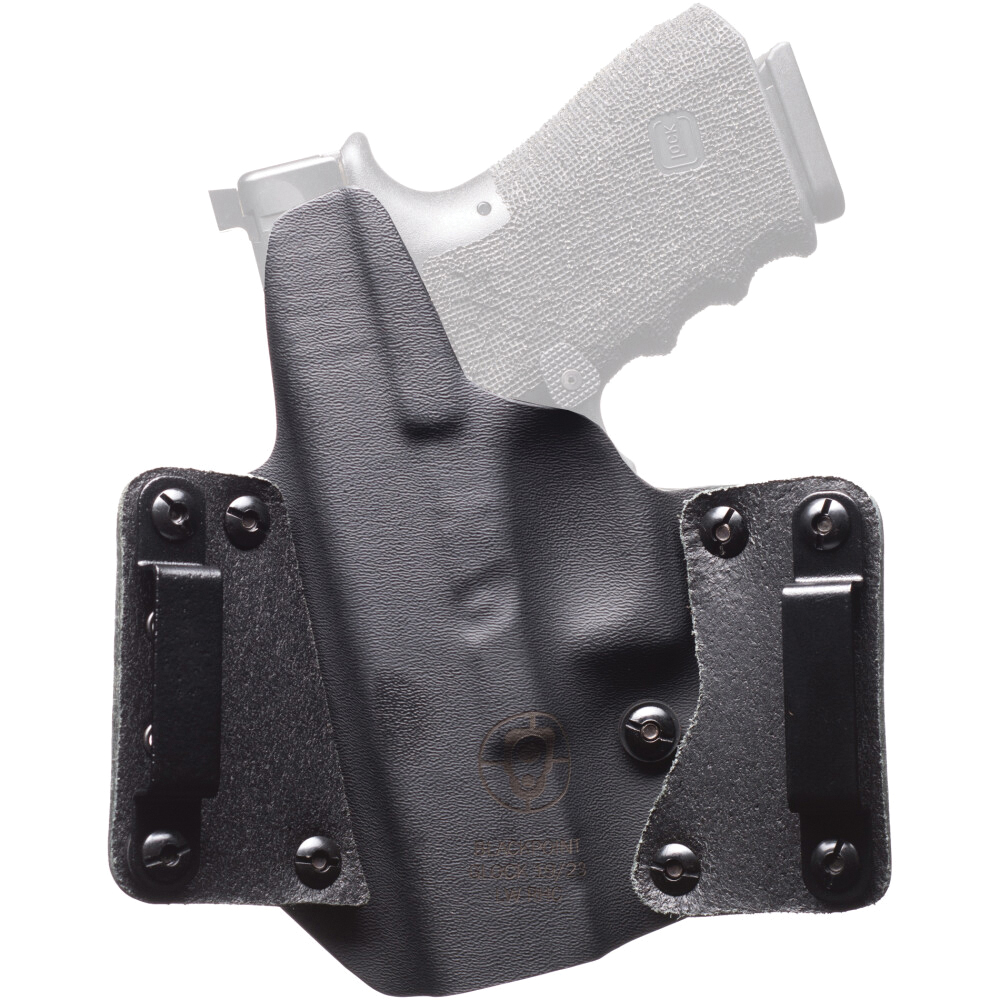 Black Point Tactical Leather Wing Sig Sauer P365 OWB Holster Right Leather/Kydex, Black