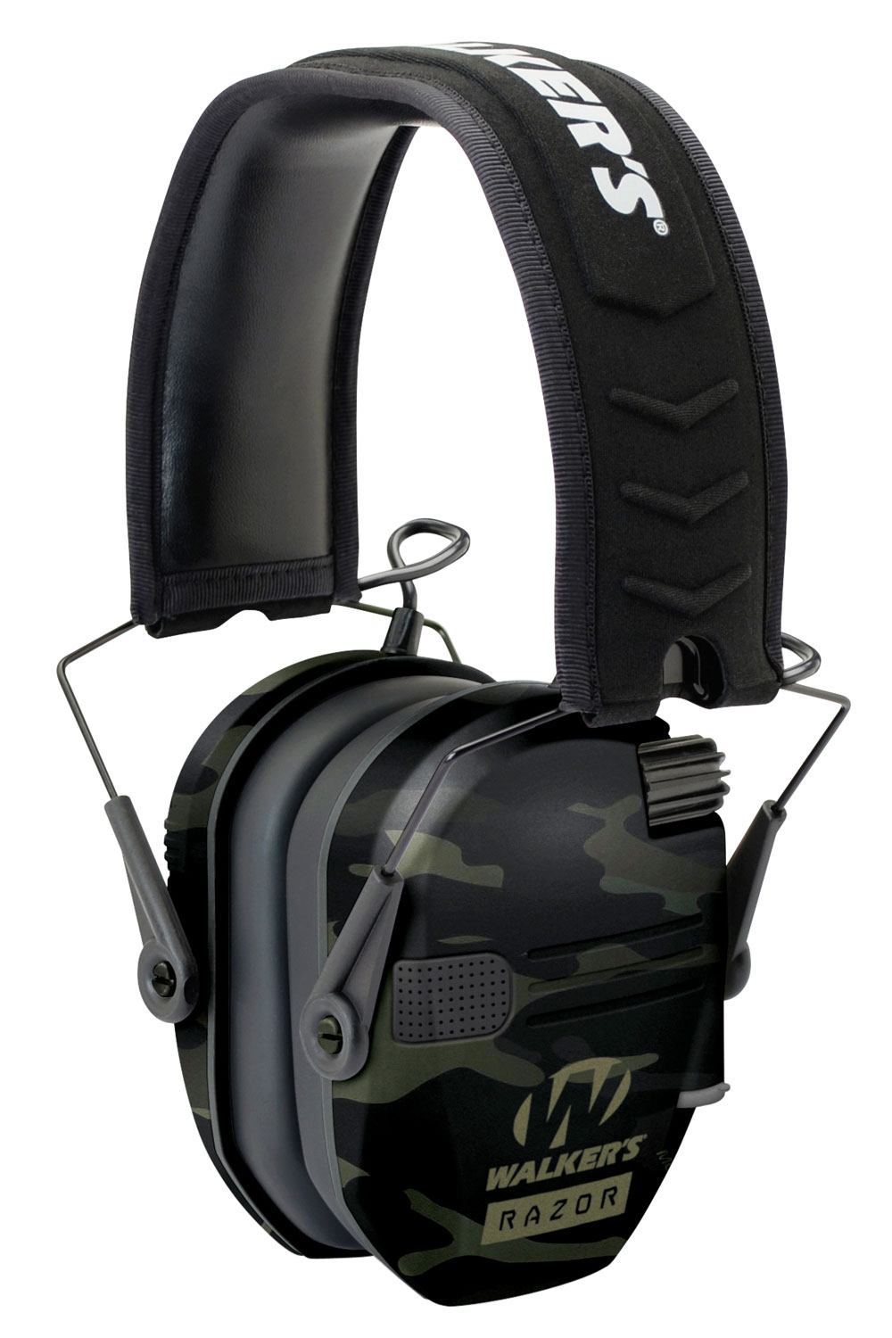 Walkers Game Ear Razor Slim Shooting 23 dB Over the Head Electronic Folding Earmuff, Multi-Camo Black - GWPRSEMMCCG