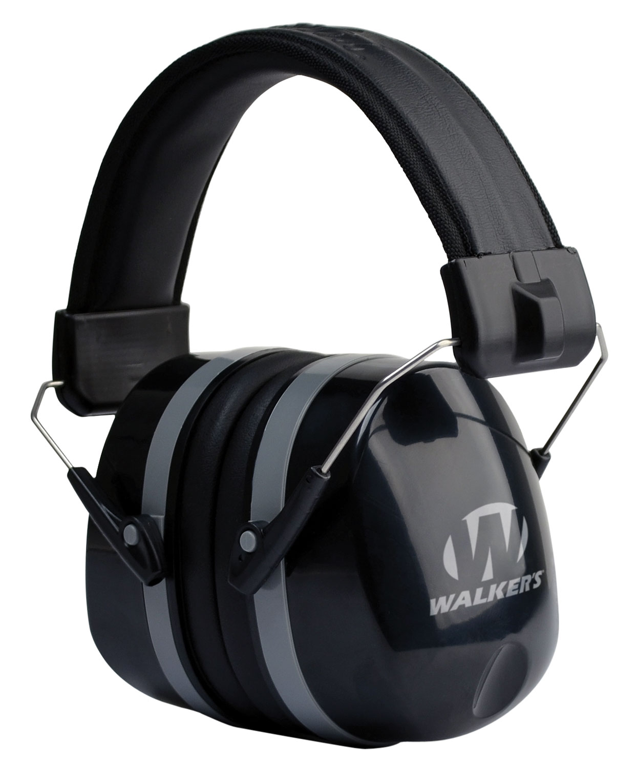Walkers Game Ear 27 dB Premium Over the Head Passive Folding Muff, Black - GWPEXFM5 - Walkers Game Ear