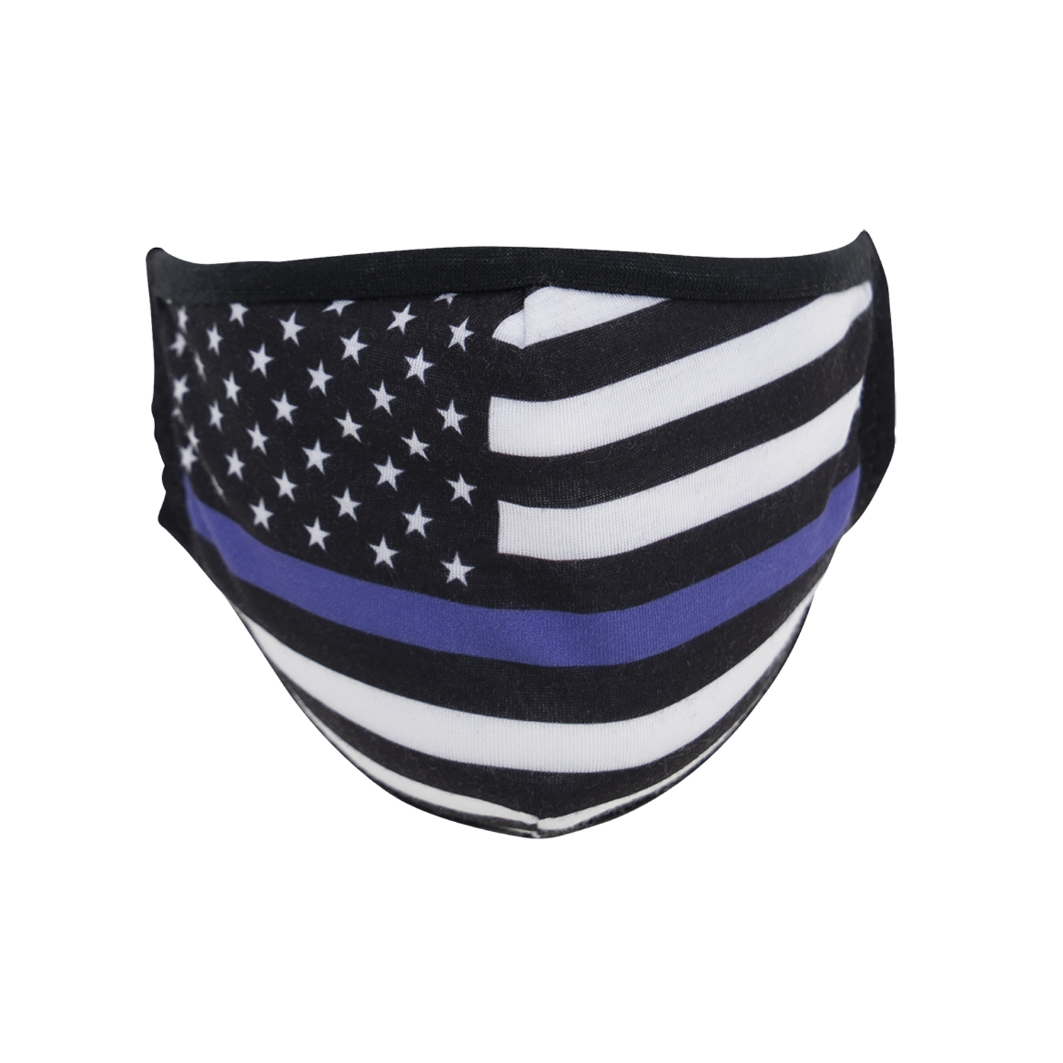 Rothco Rothco Thin Blue Line Flag Reusable 3-Layer Polyester Face Mask - Small - Medium