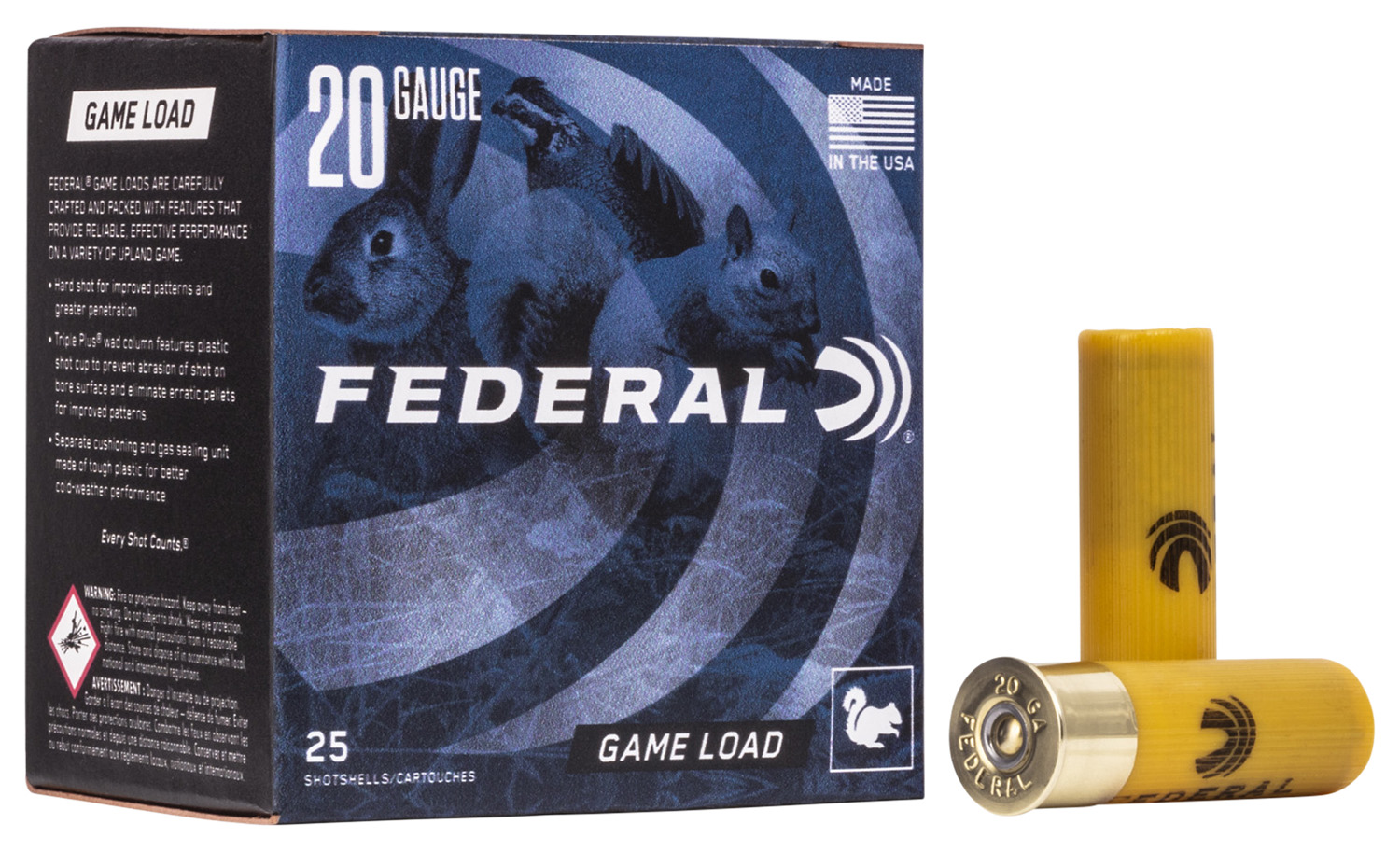 Federal Game-Shok Upland 20 Gauge 2.75" 7/8oz #8 Game Load Shotshells 25rds - H200 8