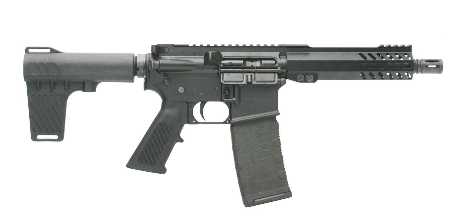 American Tactical Inc Milsport 7.5" 5.56 NATO Pistol w/ A2 Pistol Grip, Black, 60-rd - Ati