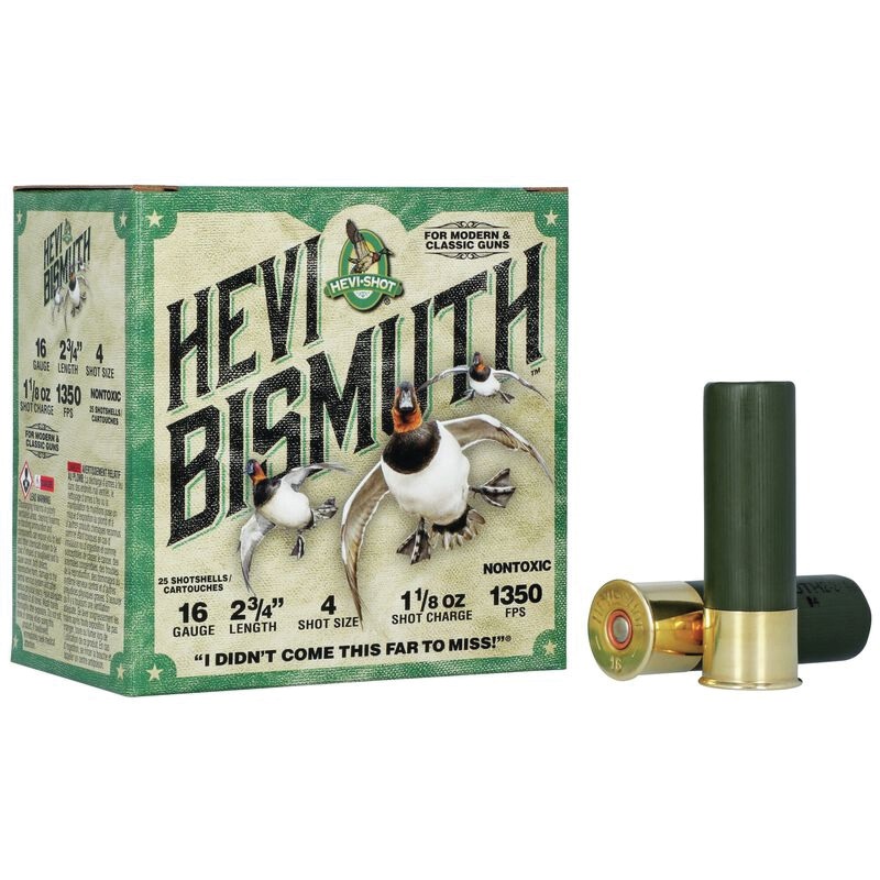 Hevishot HEVI-Bismuth Waterfowl 16 Gauge 2.75" #4 - 1.12 oz - 25rds - HS16704 - Hevi-Shot