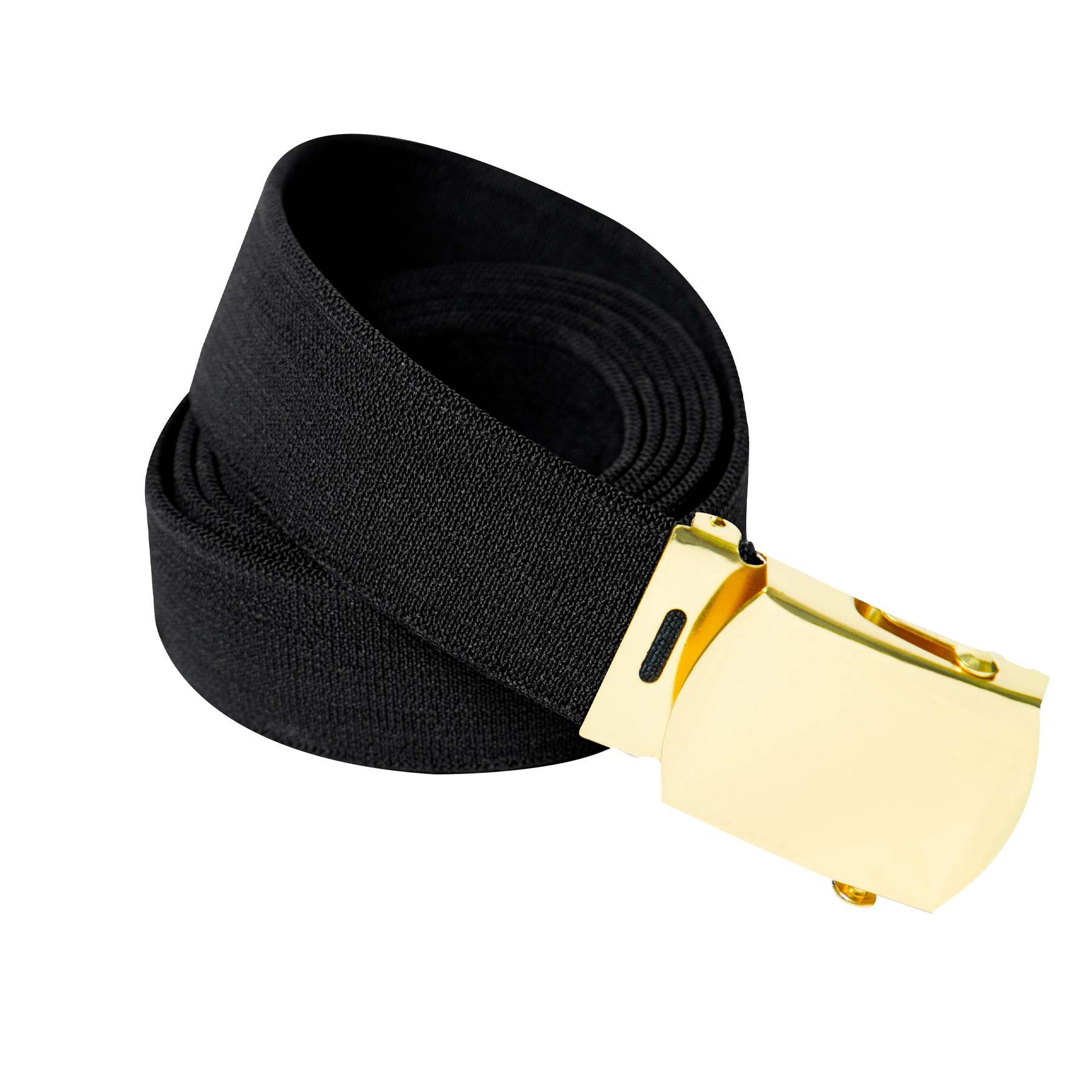 Rothco Rothco Elastic Stretch Web Belt - 54 Inches Long Black, Gold