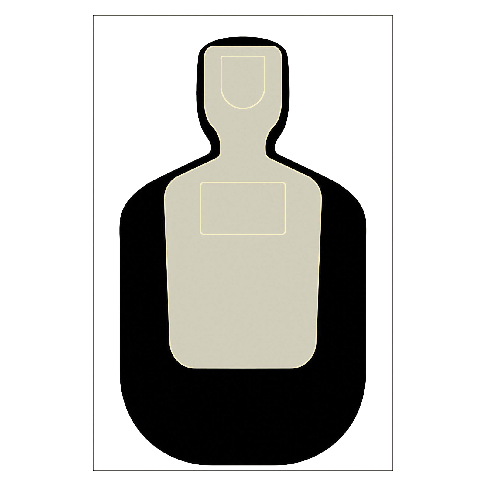 Action Target Qualification Standard Target, Black/Gray/White, 100 Box - TQ-19 100 - Action Target
