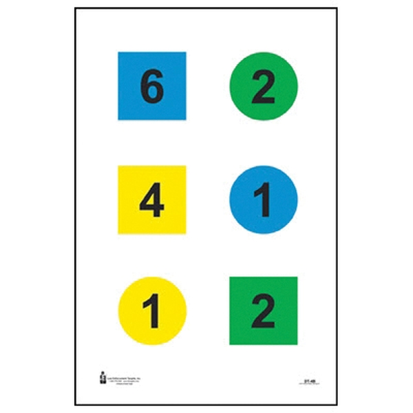 Action Target Discretionary Command Version 4-B Training Target 23" x 35", Black/Blue/Red/Yellow - Action Target