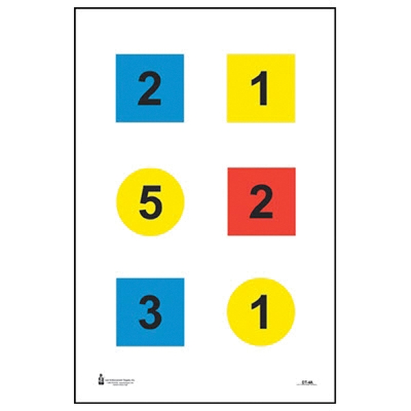 Action Target Discretionary Command Version 4C Training Target 23" x 35", Black/Blue/Red/Yellow - Action Target