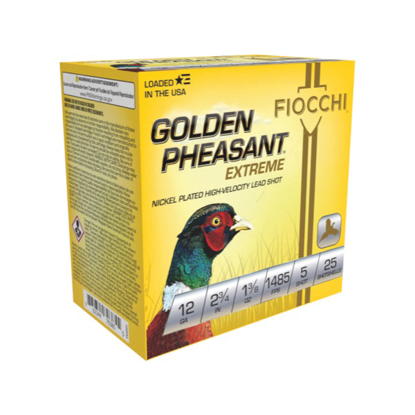 Fiocchi Golden Pheasant 12 Gauge 2.75" #5 - 1.37 oz - 25rds - 12GPX5 - Fiocchi