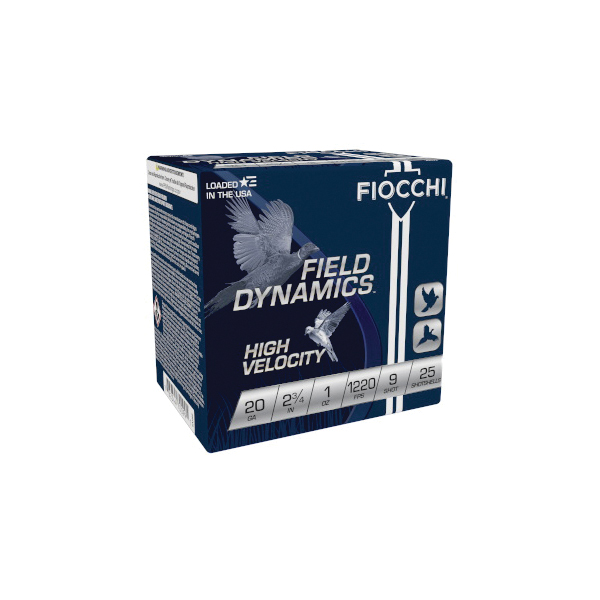 Fiocchi Field Dynamics High Velocity 20 Gauge 2.75" #9 - 1 oz - 25rds - 20HV9 - Fiocchi
