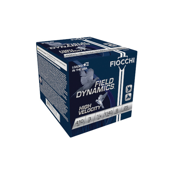 Fiocchi Field Dynamics High Velocity .410 Gauge 3" #9 - 0.68 oz - 25rds - 410HV9 - Fiocchi