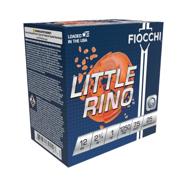 Fiocchi Little Rino 12 Gauge 2.75" #7.5 - 1 oz - 25rds - 12TX75 - Fiocchi
