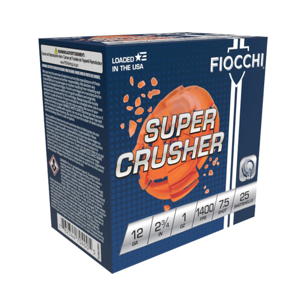 Fiocchi Super Crusher 12 Gauge 2.75" #7.5 - 1 oz - 25rds - 12SCRS75 - Fiocchi