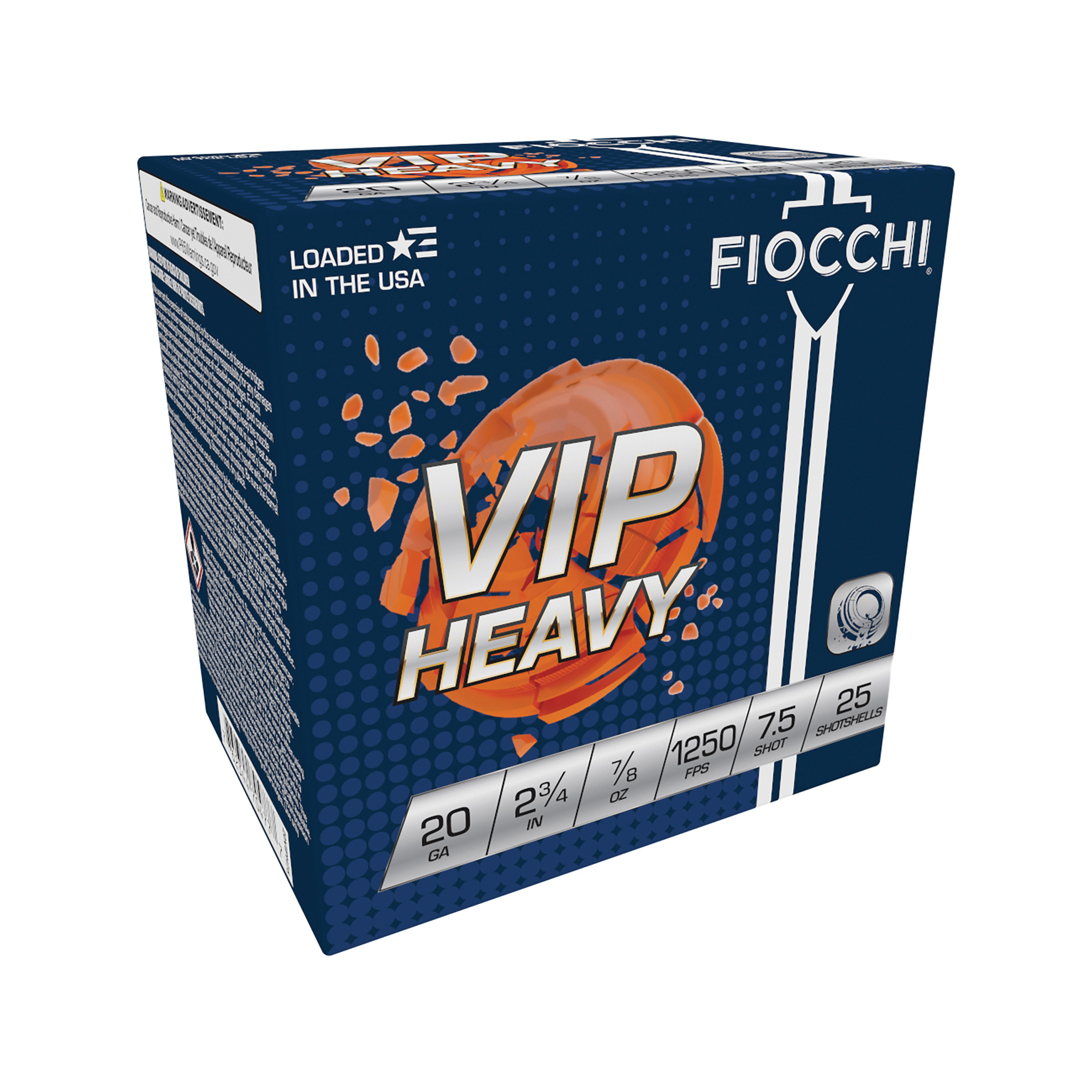 Fiocchi VIP Heavy 20 Gauge 2.75" #7.5 - 0.87 oz - 25rds - 20VIPH75 - Fiocchi