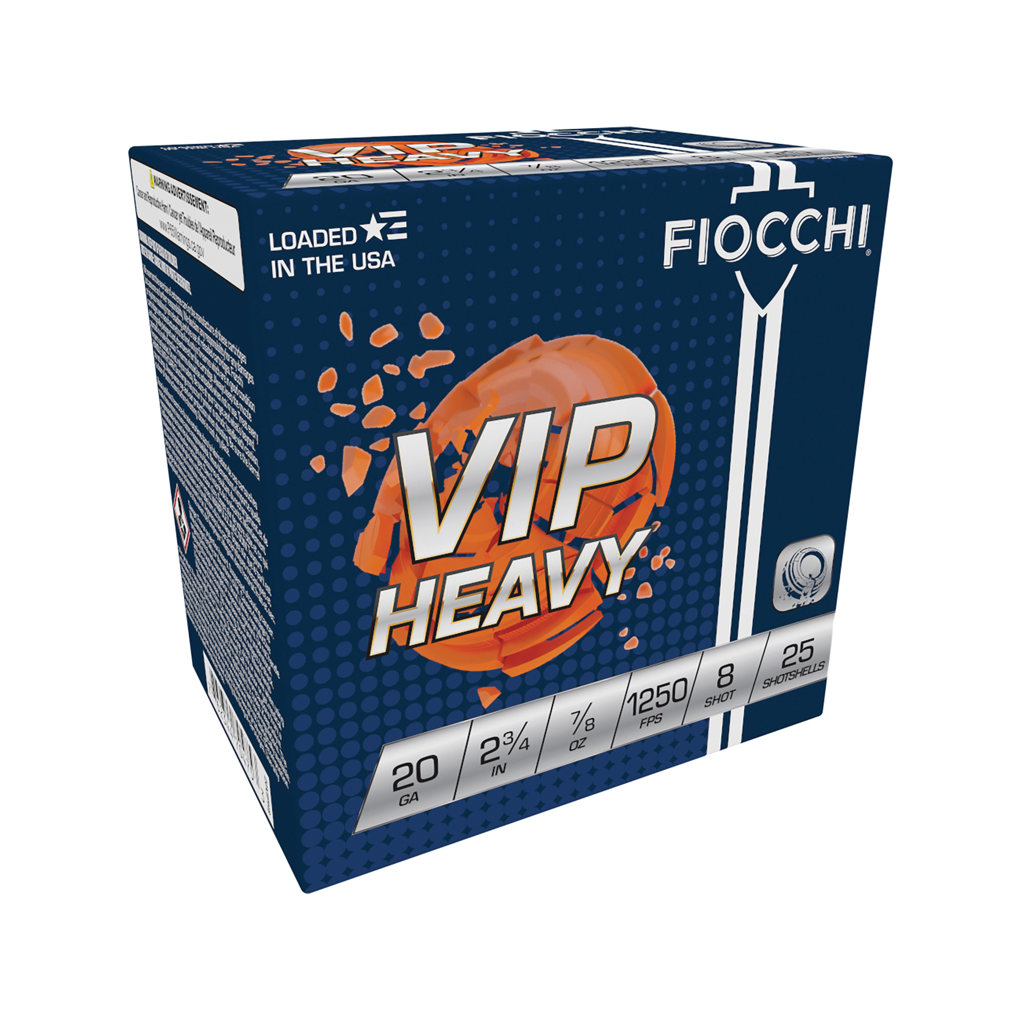 Fiocchi VIP Heavy 20 Gauge 2.75" #8 - 0.87 oz - 25rds - 20VIPH8 - Fiocchi