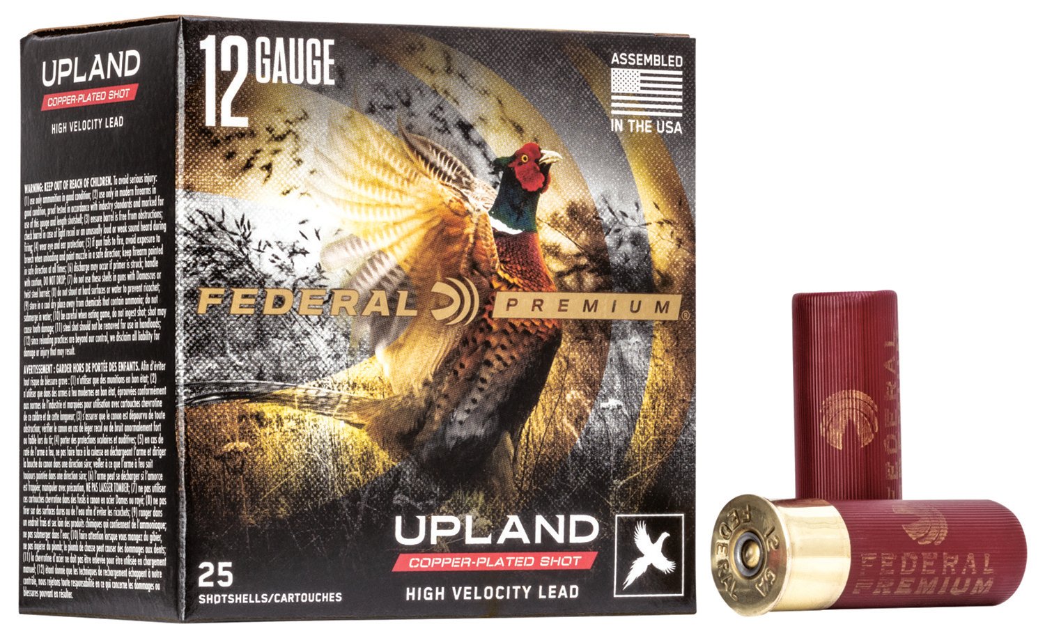 Federal P1384 Premium Wing-Shok High Velocity 12Gauge 2.75" 1 3/8oz 4 Shot 25 Per Box