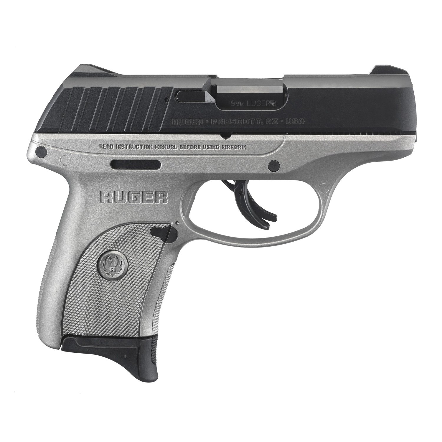 Ruger EC9s 9mm 3.12" 7+1rds, Savage Silver Cerakote - 3290 - Ruger