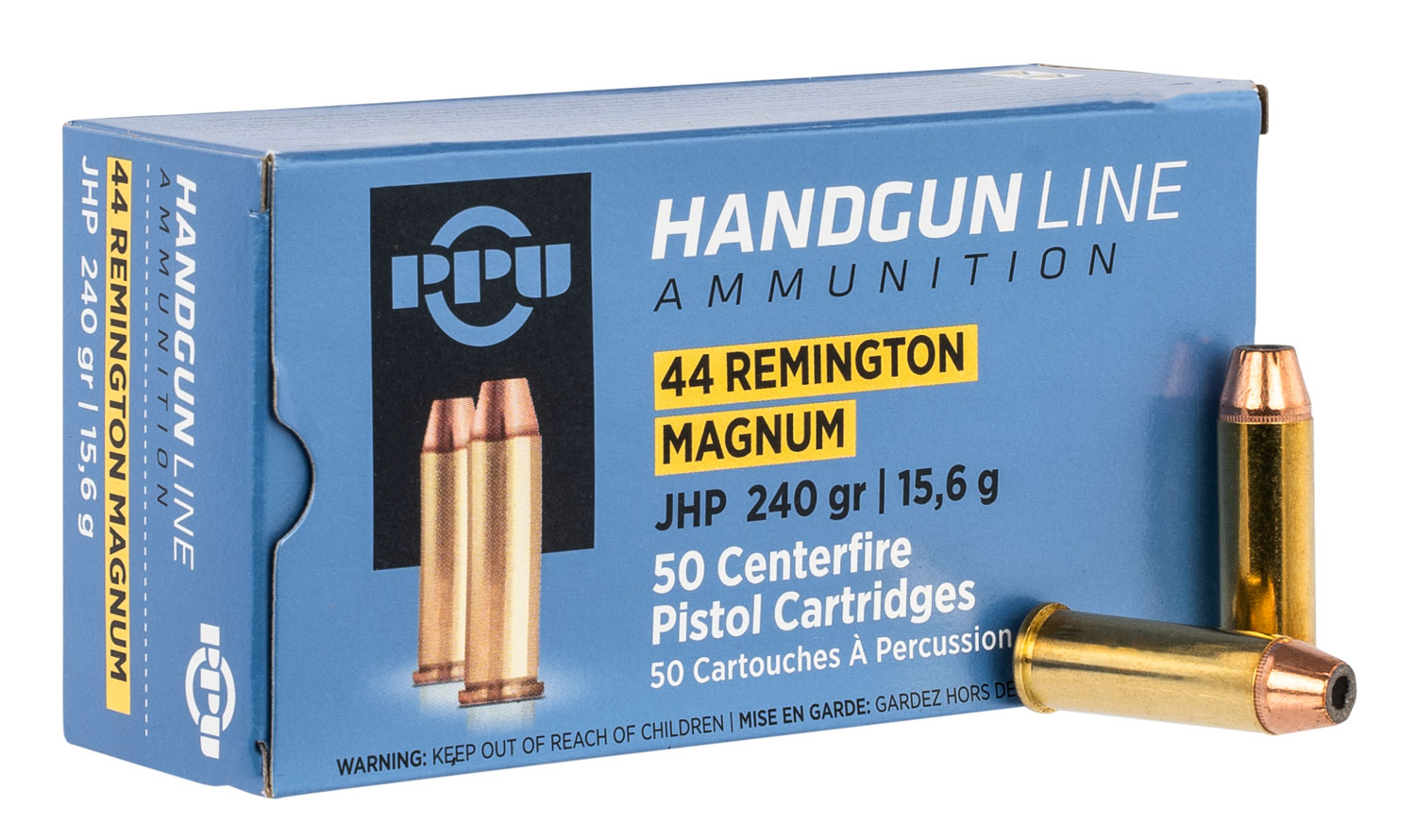 PPU Ammo .44RemMag 50rd 240gr JHP - PPH44MH - Prvi Partizan