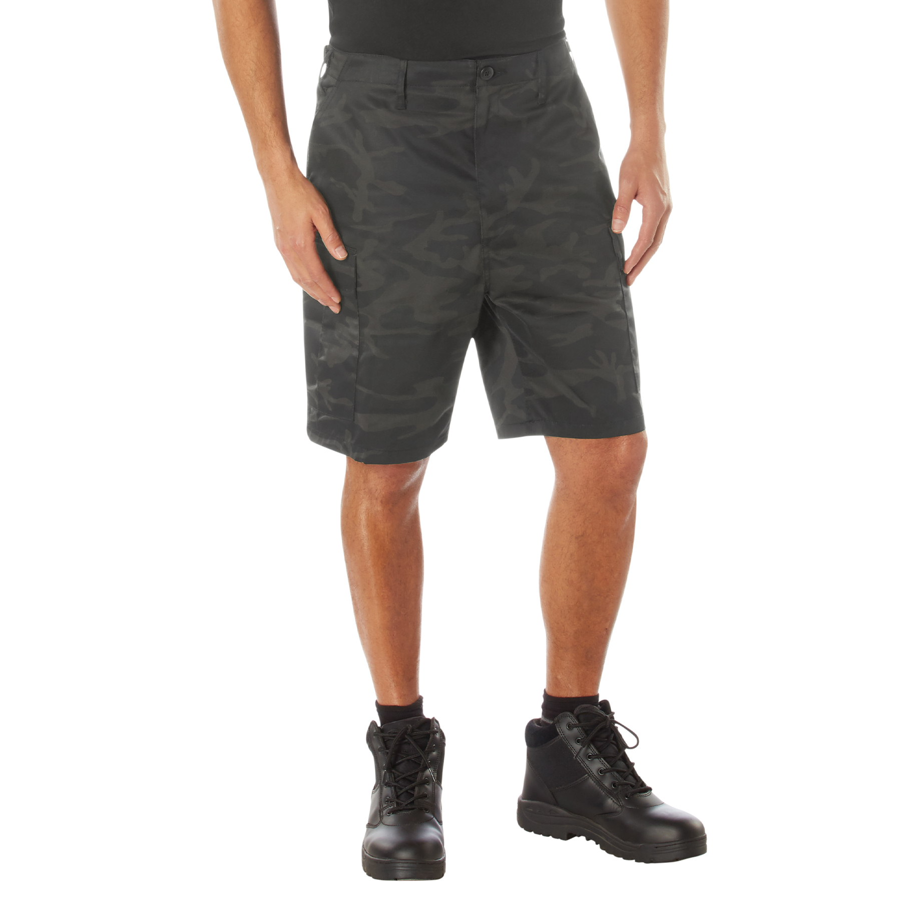 Rothco Rothco Midnight Camo Bdu Shorts - Midnight Black Camo, Medium