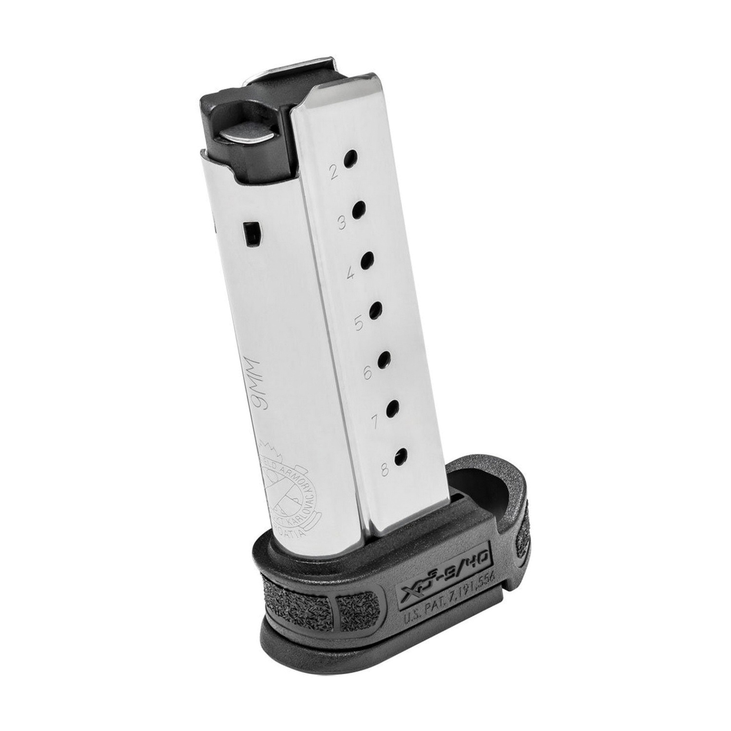 Springfield Armory 8rds 9mm Magazine, Stainless - XDSG0908