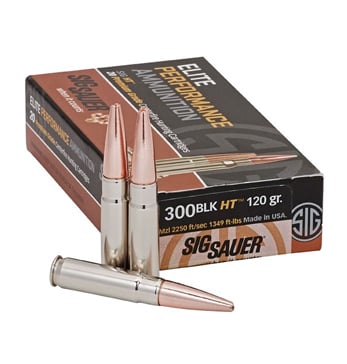 Sig Sauer 300 AAC Blackout 120gr HT Ammunition, 20 Round Box - E300H1-20 - Sig Sauer