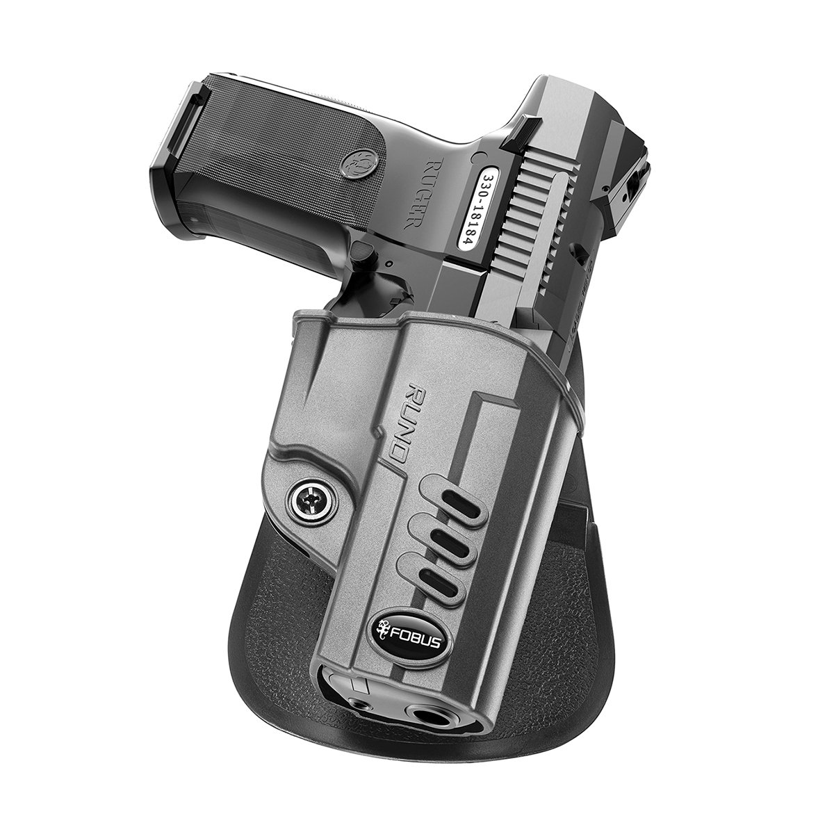 Fobus Evolution Ruger SR40/SR40C/SR9/SR9C/SR45 Full Size Polymer OWB Holster Right, Black - RUND - Fobus Usa