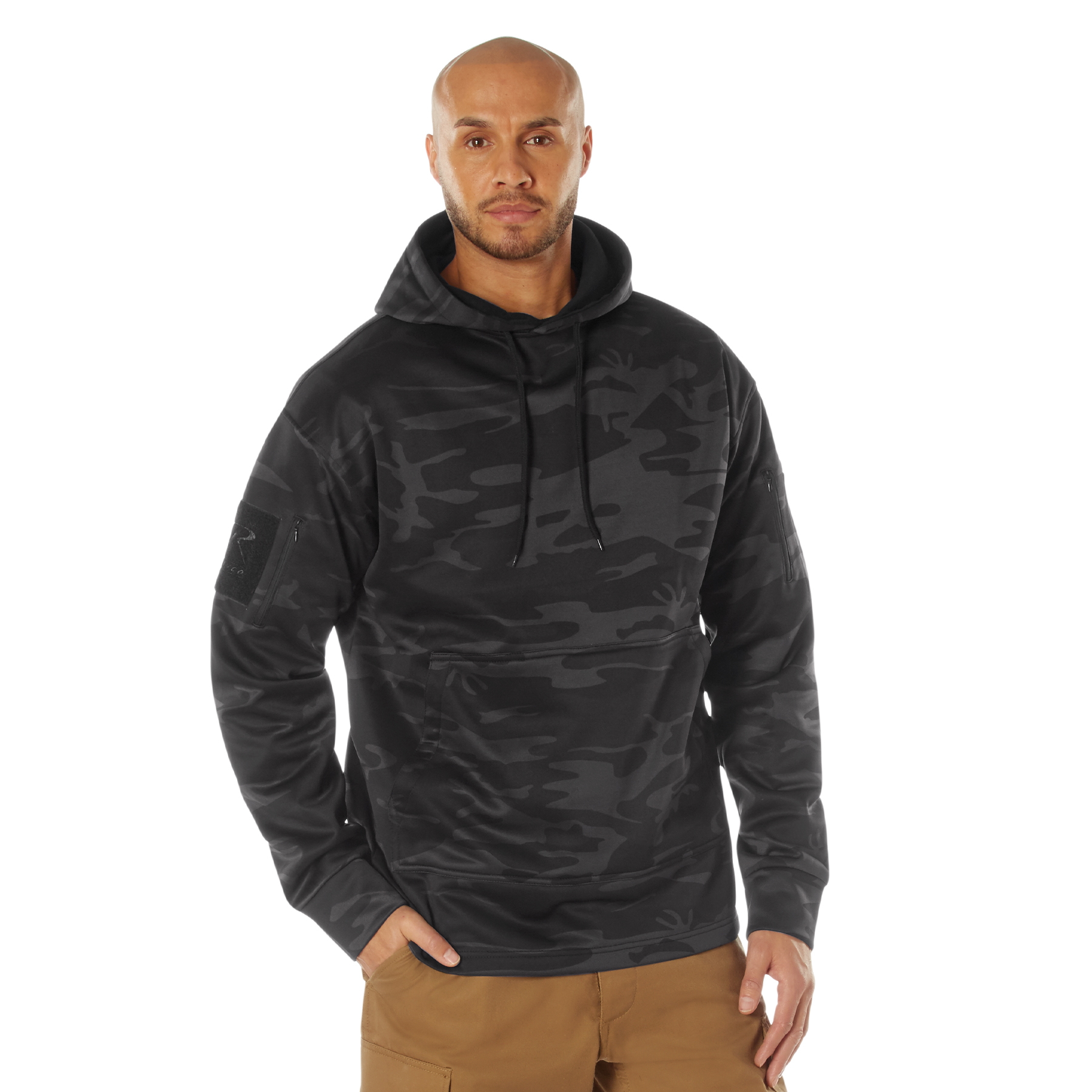 Rothco Rothco Concealed Carry Midnight Camo Hoodie - Midnight Black Camo, 2X-Large