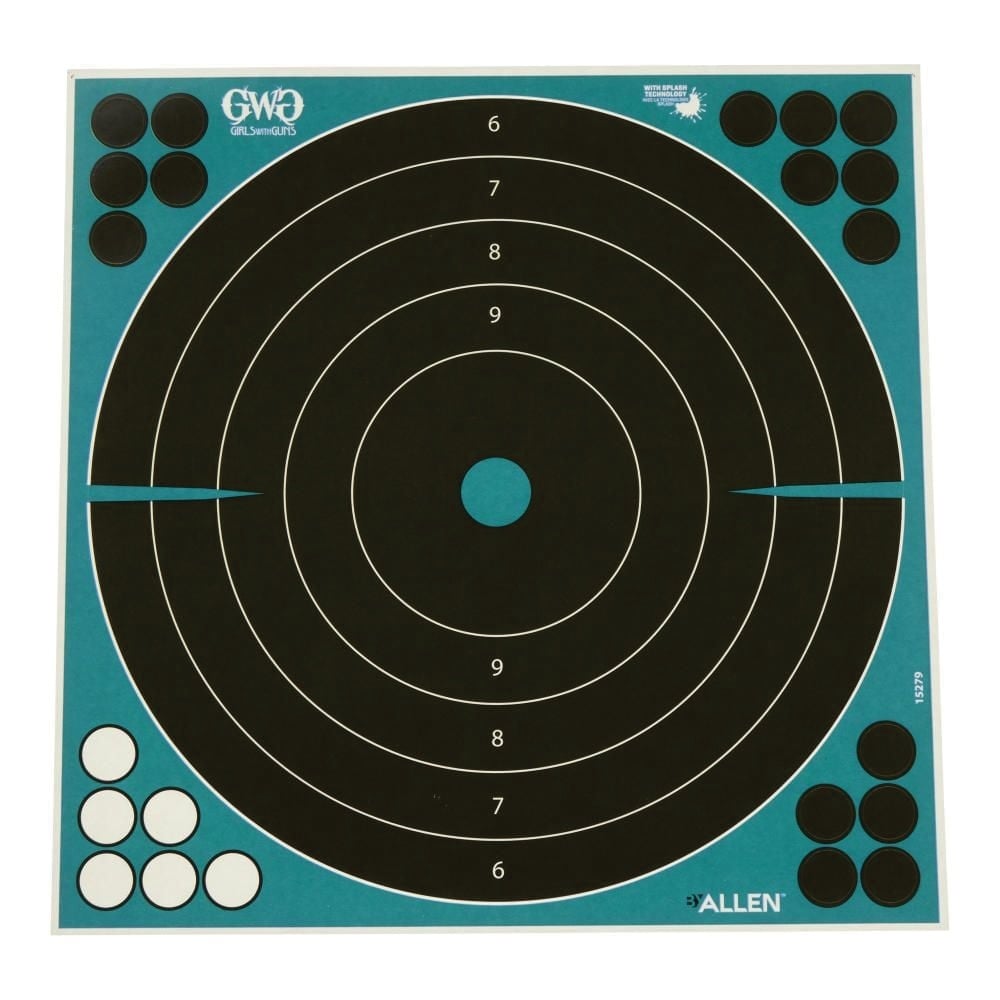 Girls With Guns Splash Adhesive Reactive Targets - Black/Teal, 5-Pack - 15279 - Girls With Guns