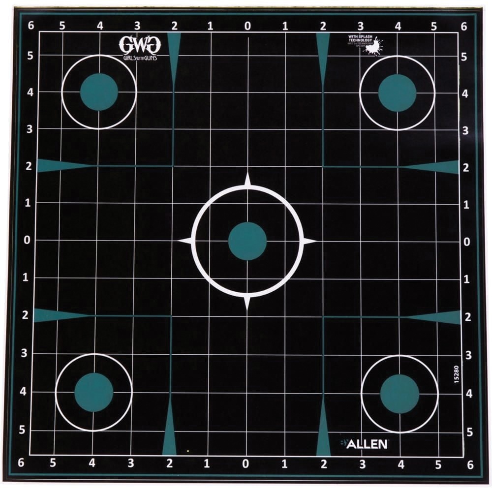 Girls With Guns Black/Teal Splash Adhesive Reactive Targets - Set of 5 - 15280 - Girls With Guns