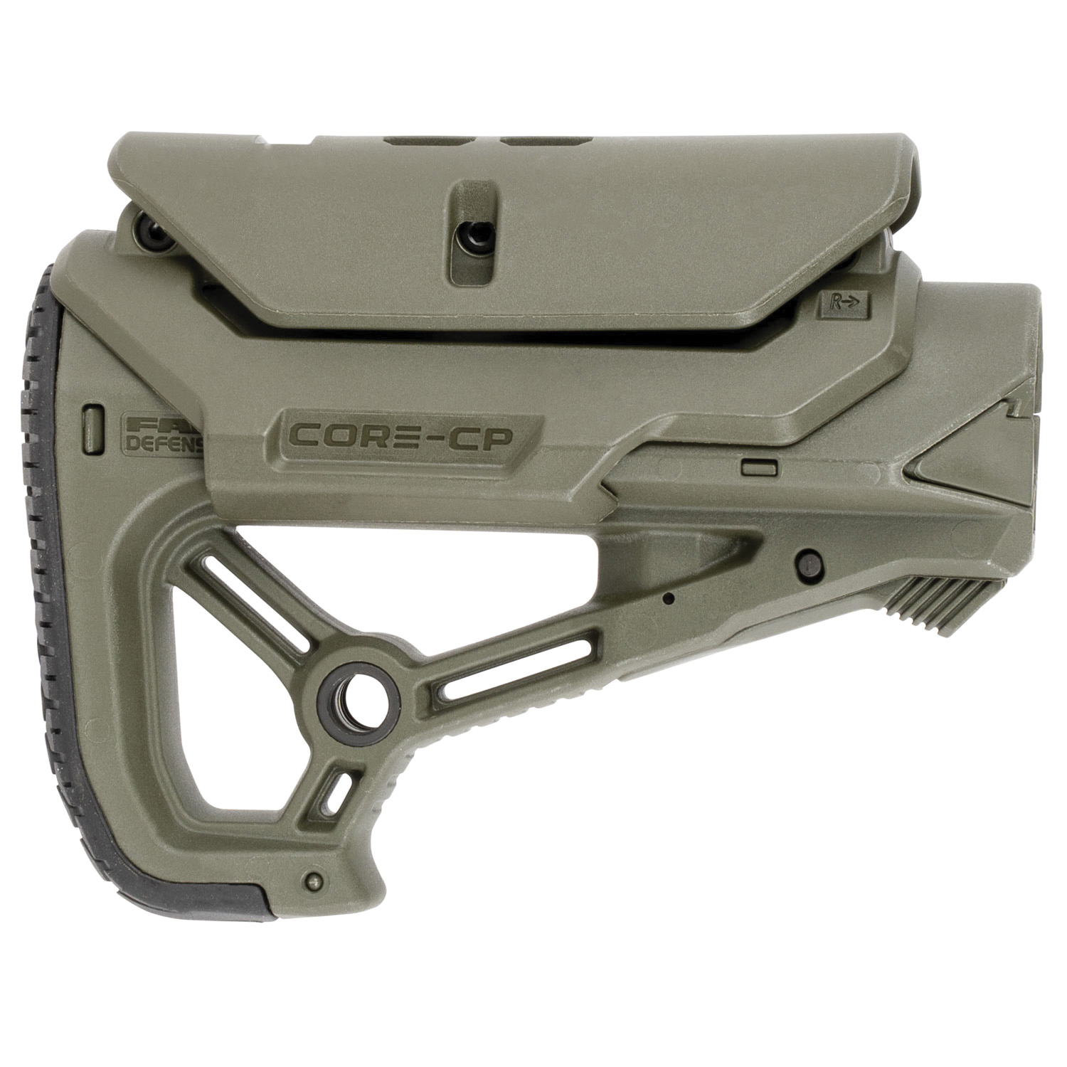 FAB Defense F.A.B. GL-CORE CP Buttstock for AR-15/M4, Olive Drab Green - FXGLCORECPG - Fab Defense