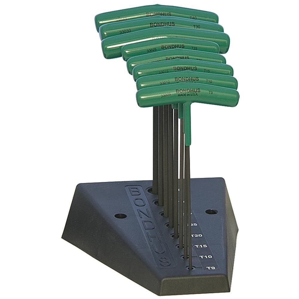 Bondhus ProHold/PHTTHX8 8-Piece Graduated Length Torx T-Handle Set w/Stand - Bondhus