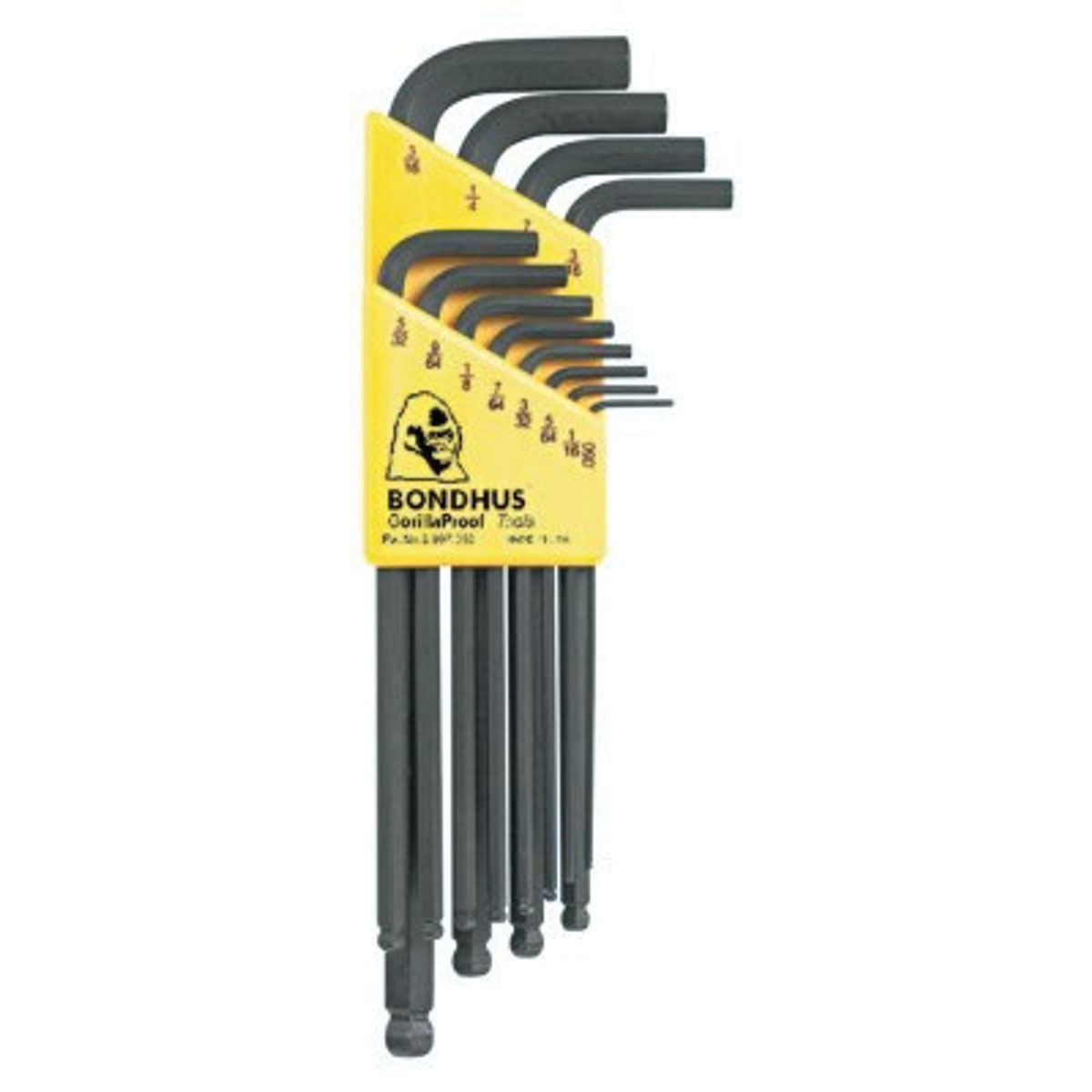 Bondhus BLX12 12-Piece Long Length Ball End L-Wrench Set, Black - Bondhus