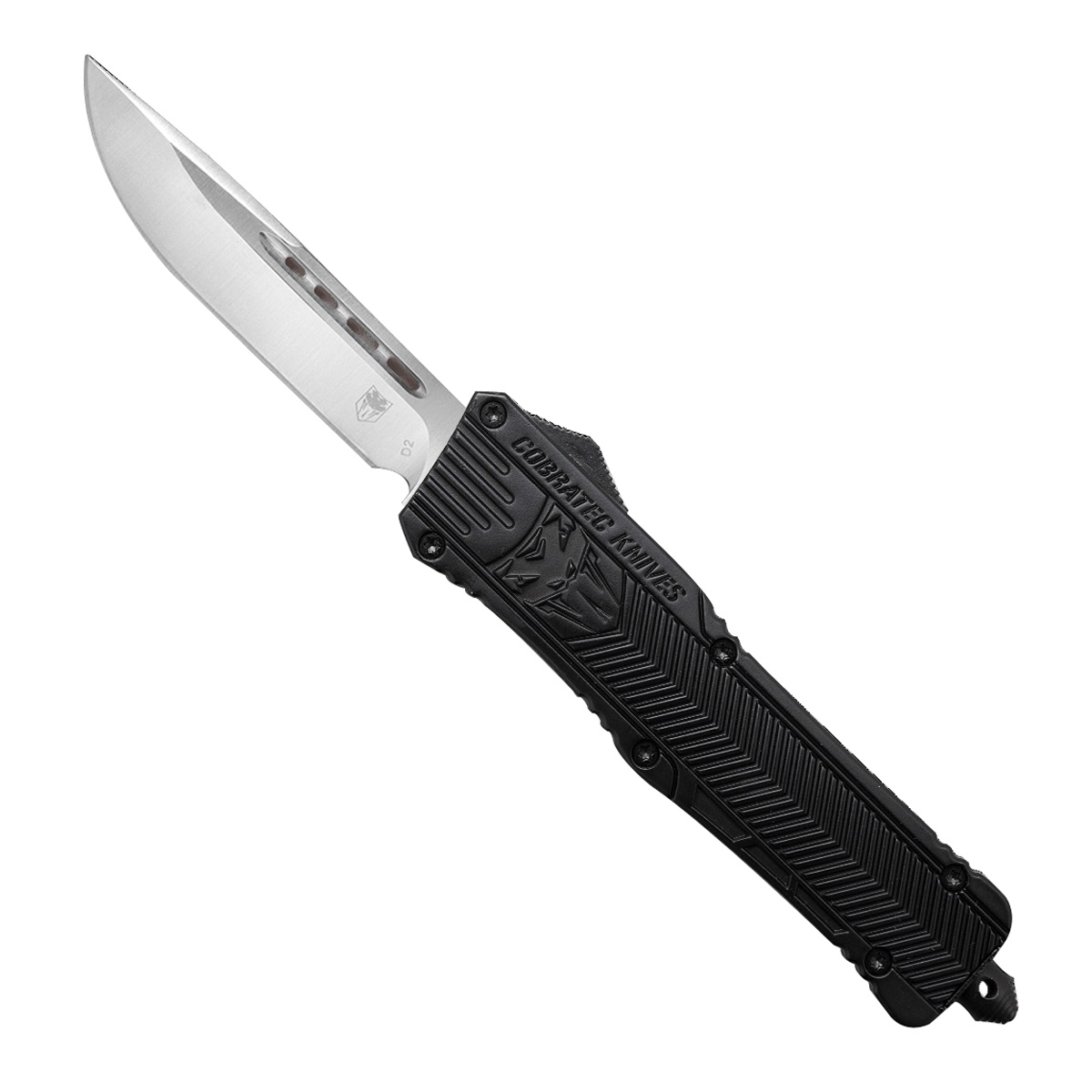 CobraTec Knives CTK-1 Large OTF Knife Drop Point, Black - LBCTK-1LDNS - Cobratec Knives Llc