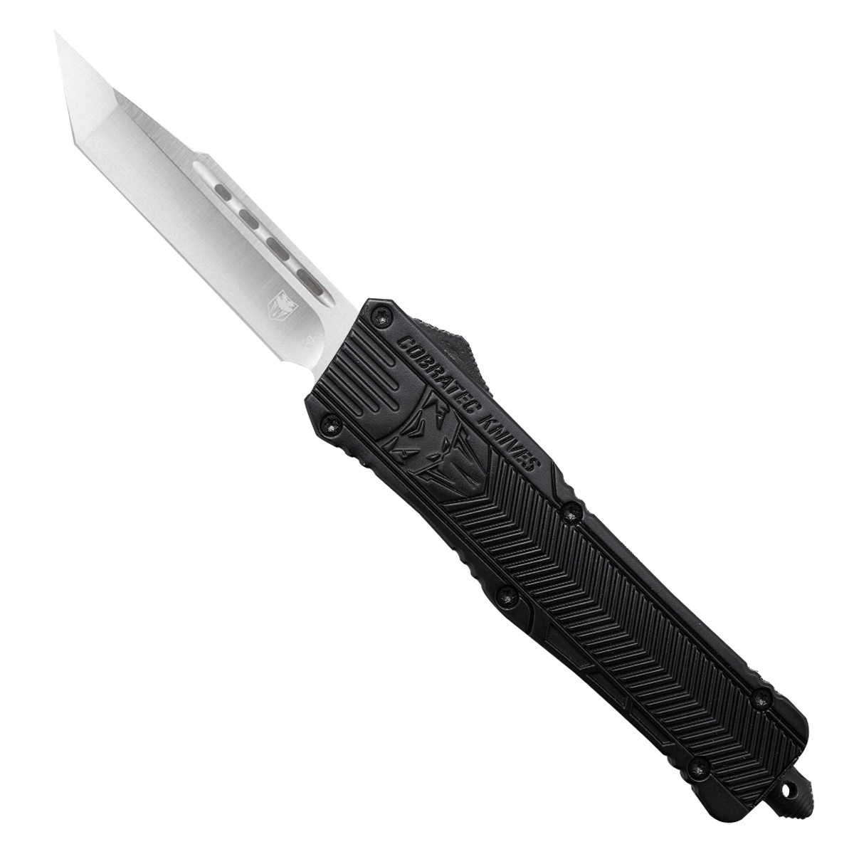 CobraTec Knives CTK-1 Large OTF Knife Tanto, Black - LBCTK-1LTNS - Cobratec Knives Llc