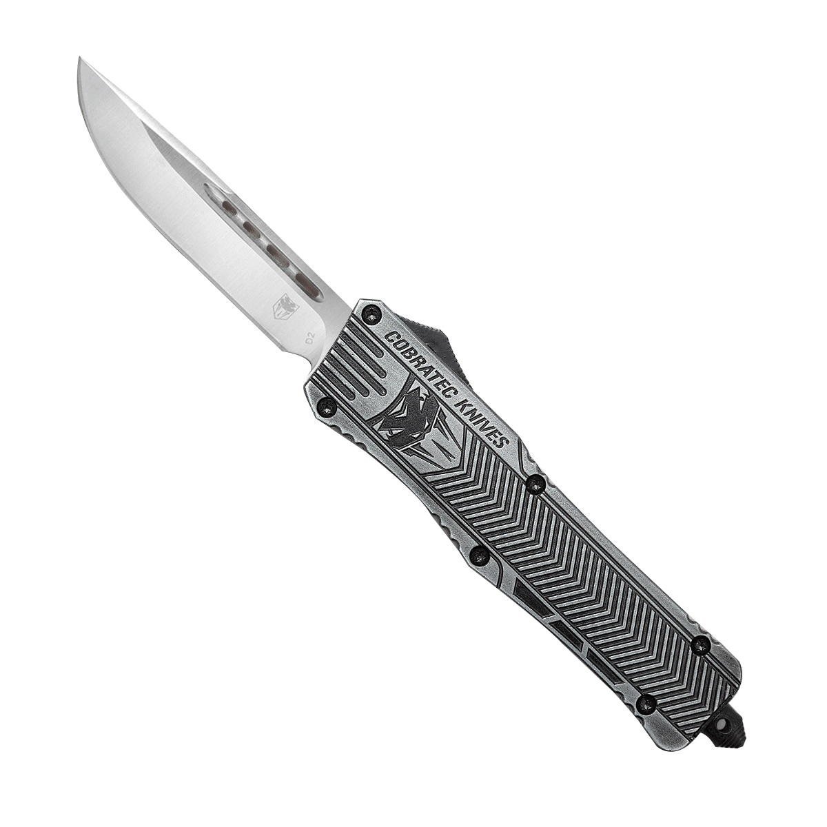 CobraTec Knives CTK-1 Large OTF Knife Drop Point, Stonewashed - LSWCTK-1LDNS - Cobratec Knives Llc